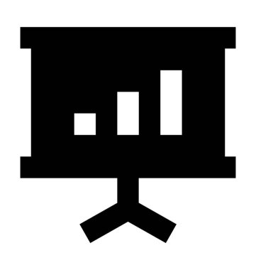 Grafik sunum düz vektör simgesi