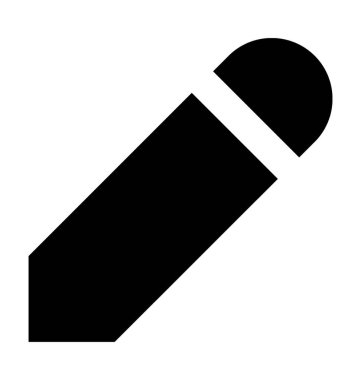 kalem düz vektör simgesi