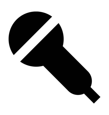 Mikrofon düz vektör simgesi