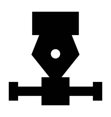 Kalem aracını düz vektör simgesi