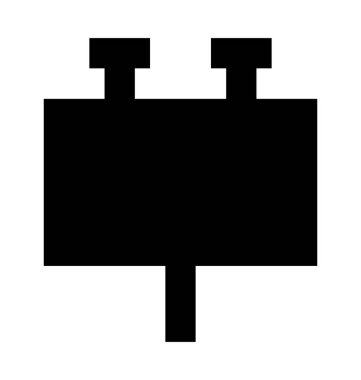 Billboard düz vektör simgesi