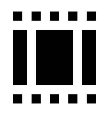 Film Reel düz vektör simgesi