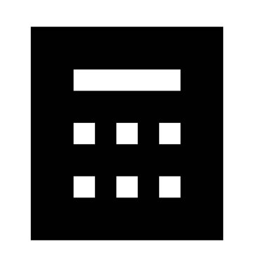 hesap makinesi düz vektör simgesi