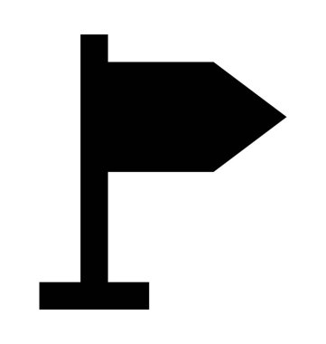 işaret direği düz vektör simgesi