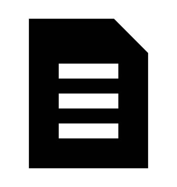 belge düz vektör simgesi