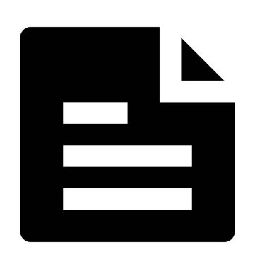 belge düz vektör simgesi