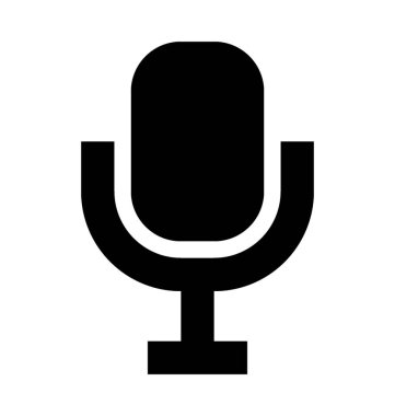 Mikrofon düz vektör simgesi