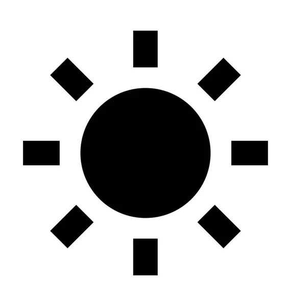 Sun Flat Vector Icon — Stock Vector