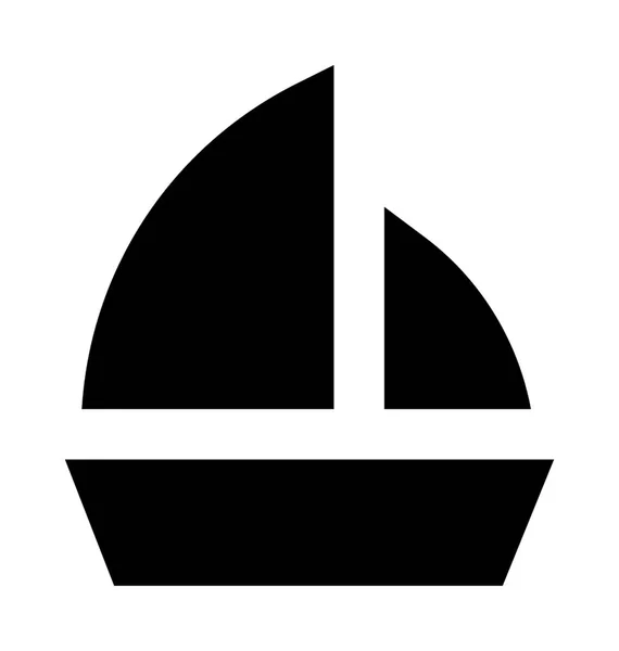Yacht Flache Vektor Ikone — Stockvektor