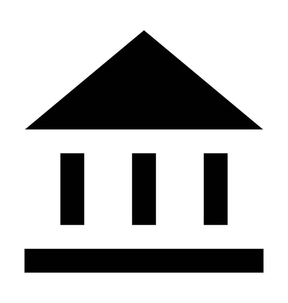 银行建筑平面矢量图标 — 图库矢量图片