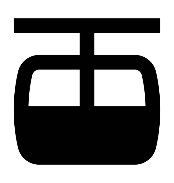 Chairlift Platt Vektor Symbol — Stock vektor