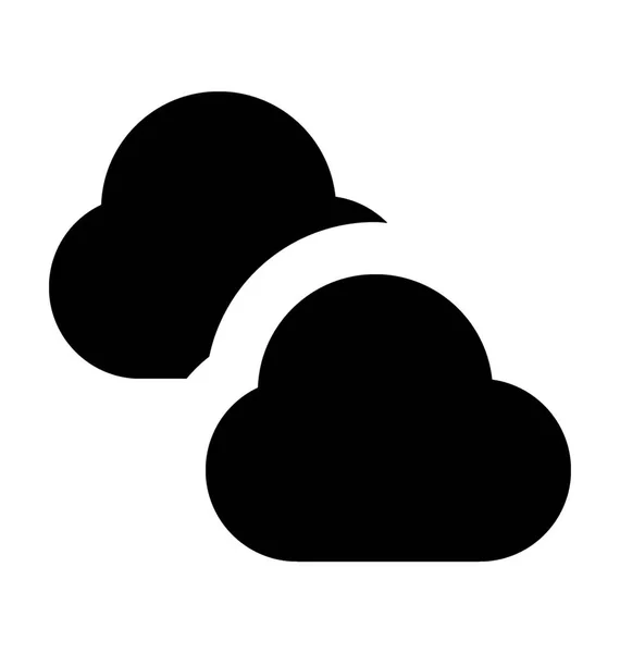 Nube Plana Vector Icono — Archivo Imágenes Vectoriales