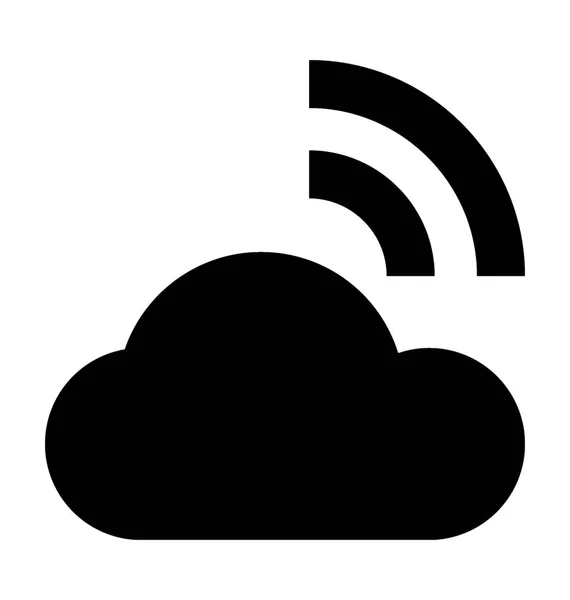 Nube Wifi Plana Vector Icono — Archivo Imágenes Vectoriales