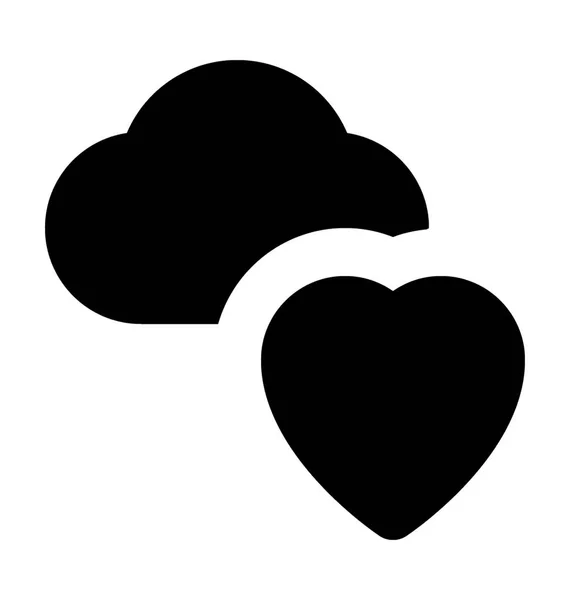 Cloud Computing Platte Vector Pictogram — Stockvector