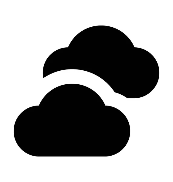 Nube Plana Vector Icono — Archivo Imágenes Vectoriales