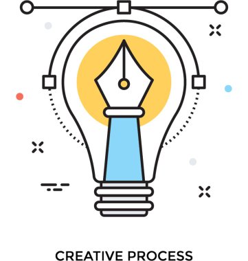 Yaratıcılık renkli vektör simgesi