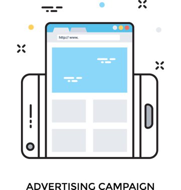 Reklam kampanyası renkli vektör simgesi