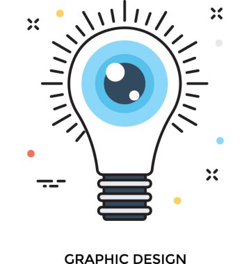 Grafik Tasarım renkli vektör simgesi