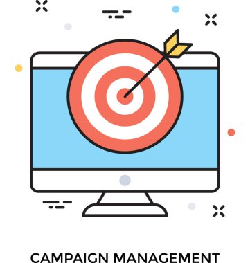 Kampanya Yönetimi renkli vektör simgesi
