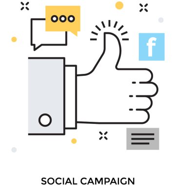 Sosyal Kampanya renkli vektör simgesi