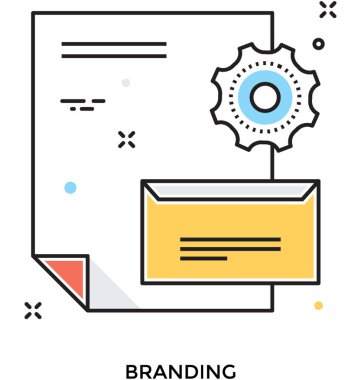 Marka renkli vektör simgesi