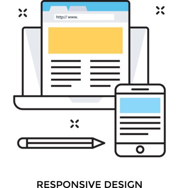 Duyarlı düz vektör simgesi