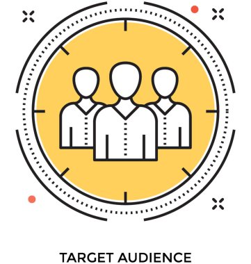 Seyirci renkli vektör simgesi