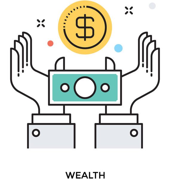 Wealth Colored Vector Icon