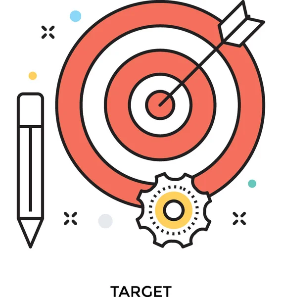 Hedef renkli vektör simgesi