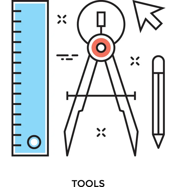 Werkzeug Farbiges Vektor Symbol — Stockvektor