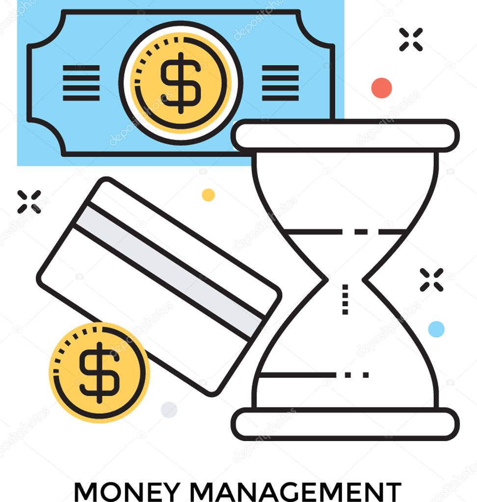 Money Management Flat Vector Icon