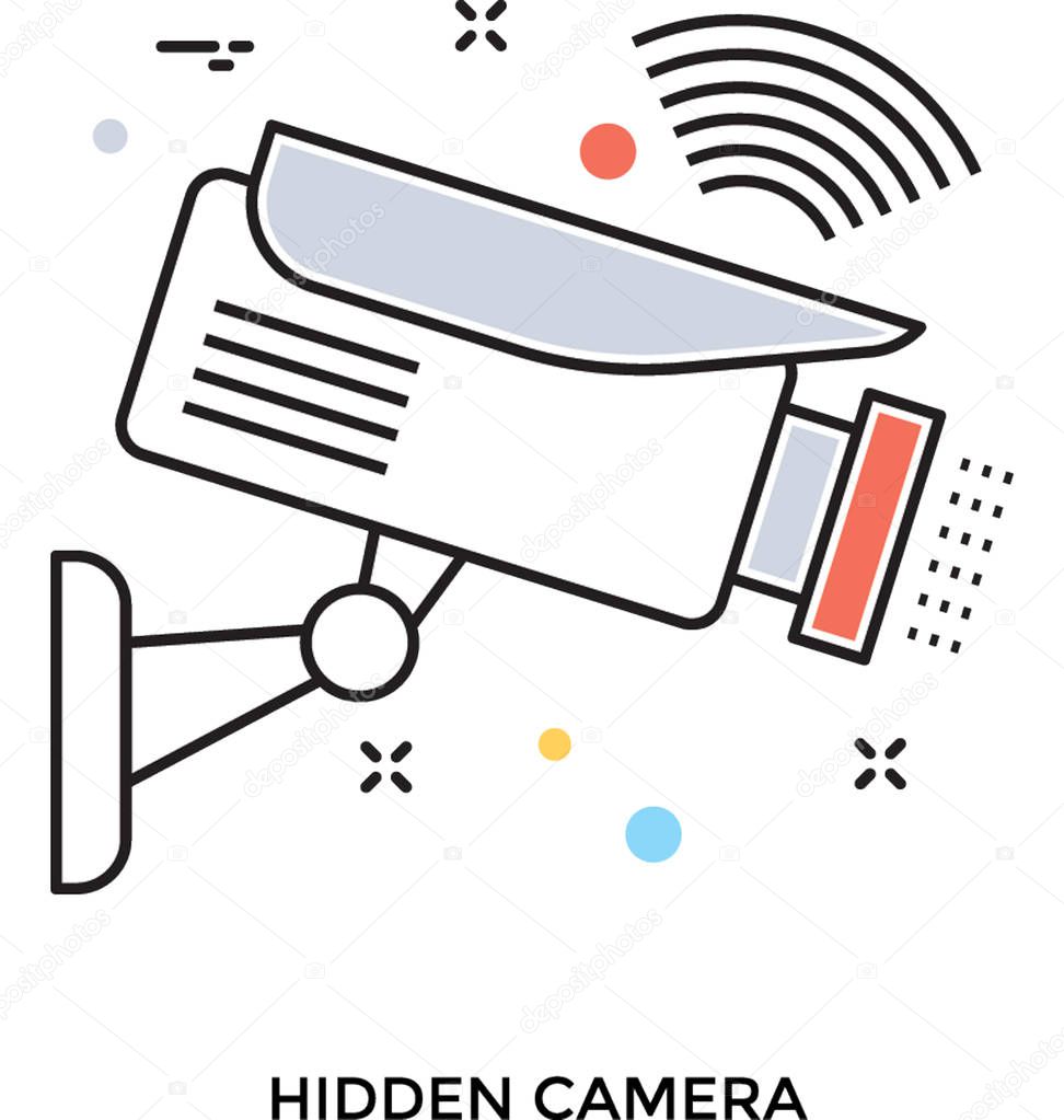 Hidden Camera Flat Vector Icon