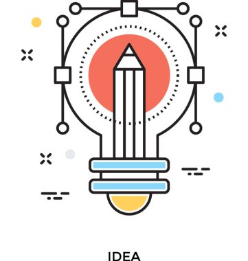 Fikir renkli vektör simgesi 