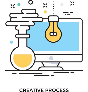 Proses renkli vektör simgesi 