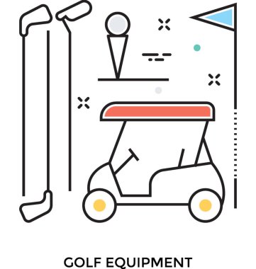 Golf renkli vektör simgesi 