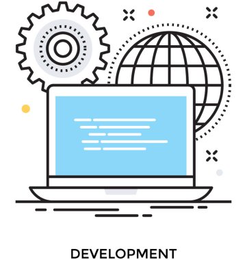 Geliştirme renkli vektör simgesi 