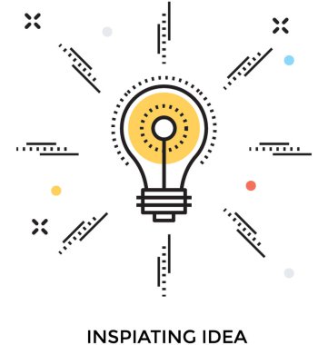 Fikir renkli vektör simgesi