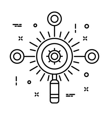 seo satır vektör simgesi 