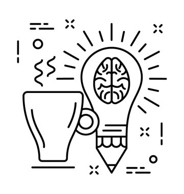 Fikir satırı vektör simgesi 