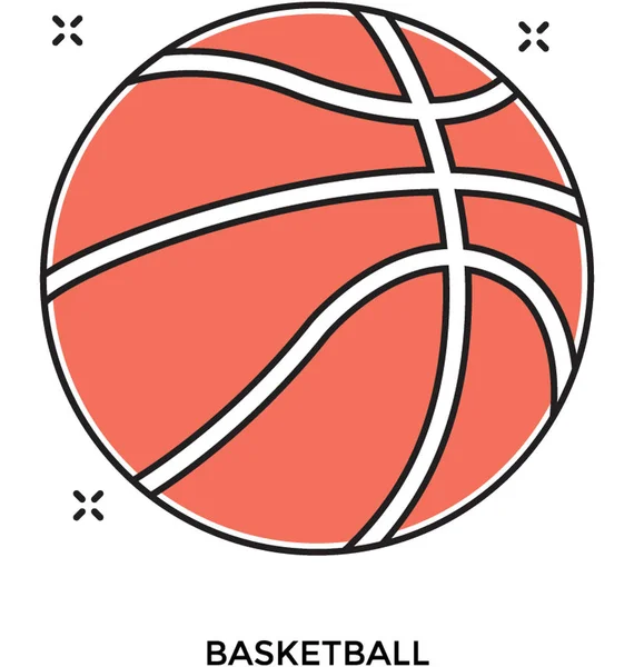 Basketball Farbiges Vektor Symbol — Stockvektor