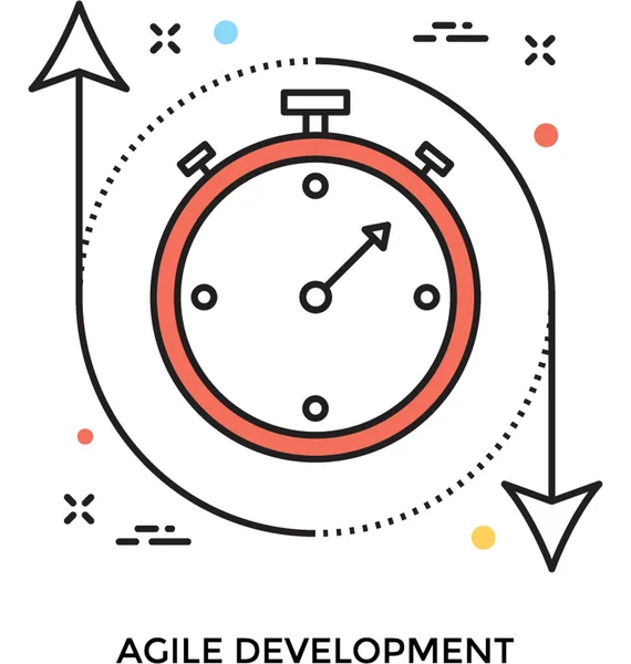 Agil Utveckling Färgad Vektor Symbol — Stock vektor