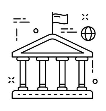 okul satırı vektör simgesi