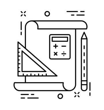 Çizim satırı vektör simgesi 