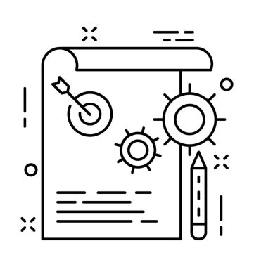 Satırı vektör simgesi planı