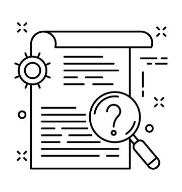 SSS satırı vektör simgesi