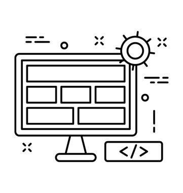 Geliştirme satırı vektör simgesi