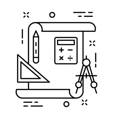 Çizim satırı vektör simgesi 