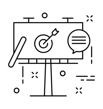 Pazarlama satırı vektör simgesi