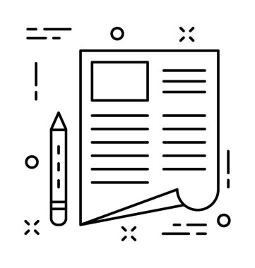 Haber hattı vektör simgesi