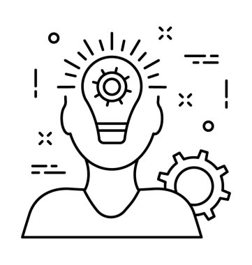 Fikir satırı vektör simgesi